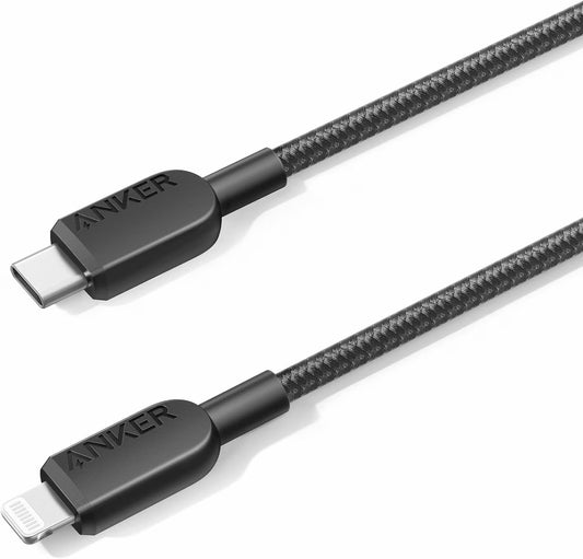 Anker - PowerLine III Flow USB-C with Lightning Connector 6ft Black