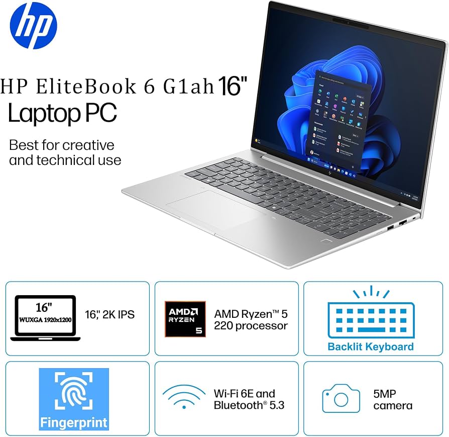 HP - 16- AMD Ryzen 5 220 / 4.9 GHz