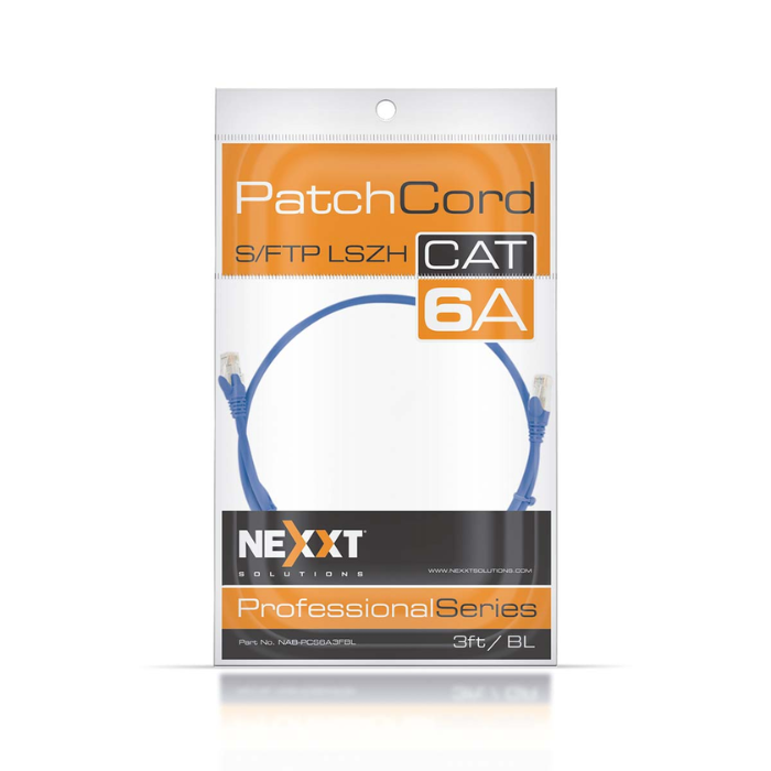 Nexxt S/FTP Patch Cord Cat6A 7ft. BL