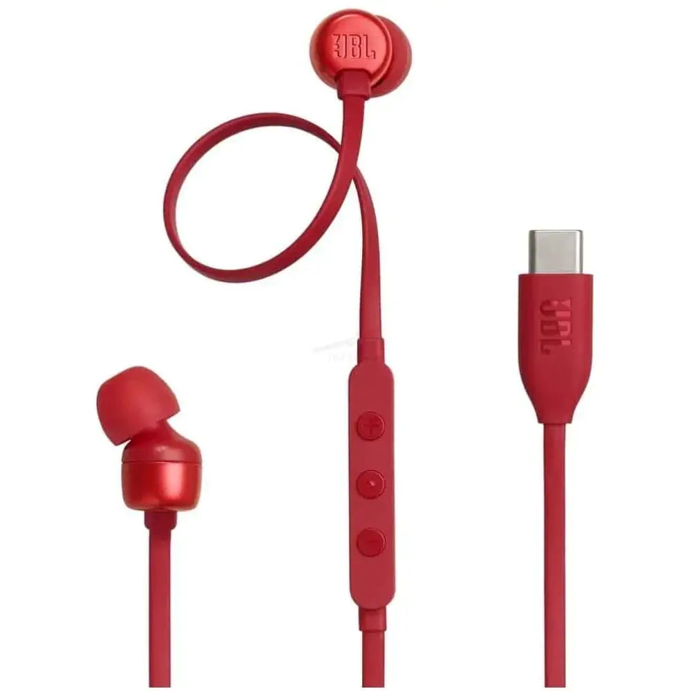 JBL TUNE - 310C  Cableado-C-Rojo- Auriculares