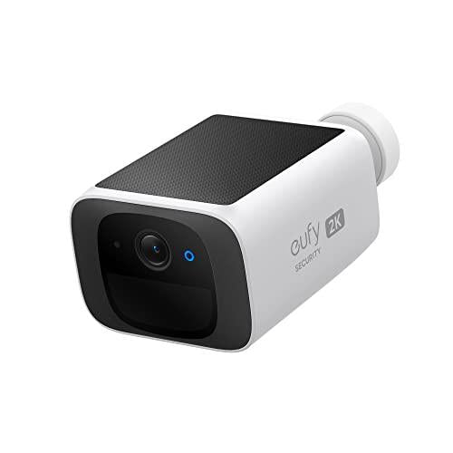 eufy Security SoloCam S220, Solar Security Camera, Wireless Camera Outdoor | 2K Resolution, Continuous Power, Built-in 8GB, No Subscription, HomeBase 3 Compatible, for Outdoor Surveillance - Tamaño 1-Cam Pack