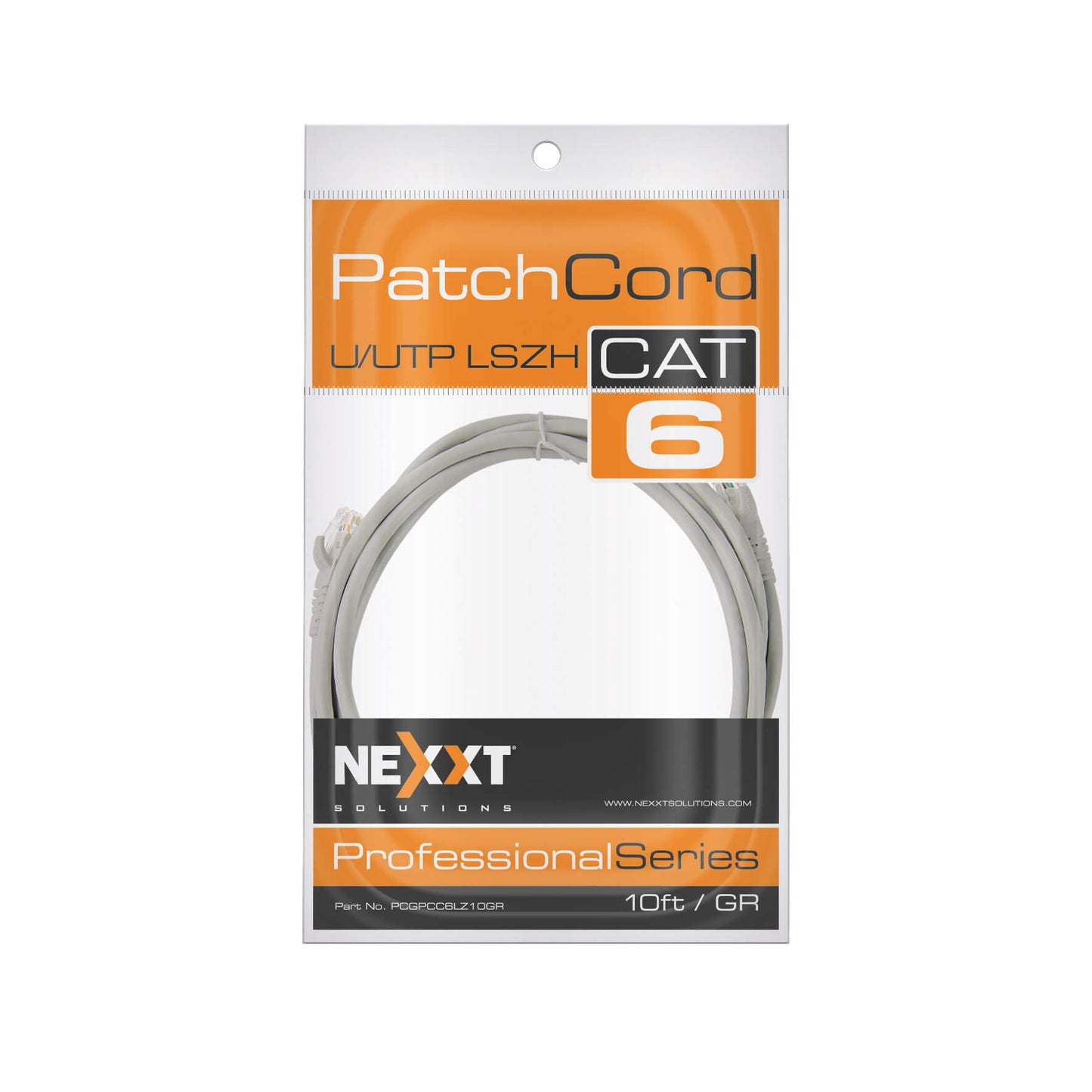 Nexxt Patch Cord Cat6 10Ft. GR